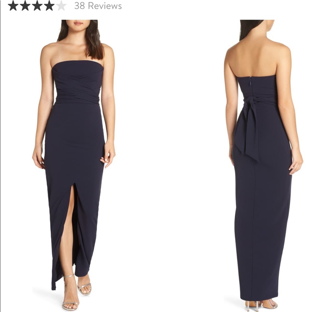 Lulus Own the Night strapless maxi dress